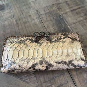 Clara Kasavina snakeskin clutch / shoulder bag